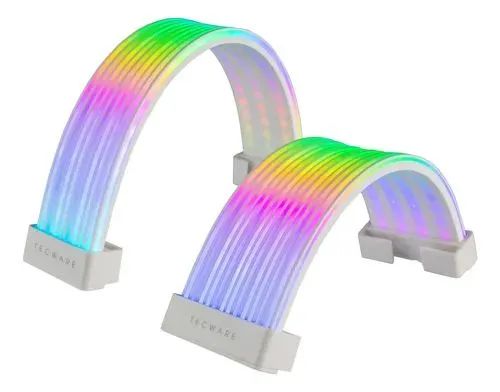 TECWARE Kit de capa de cabo Flex Branco ARGB  - Foto 3