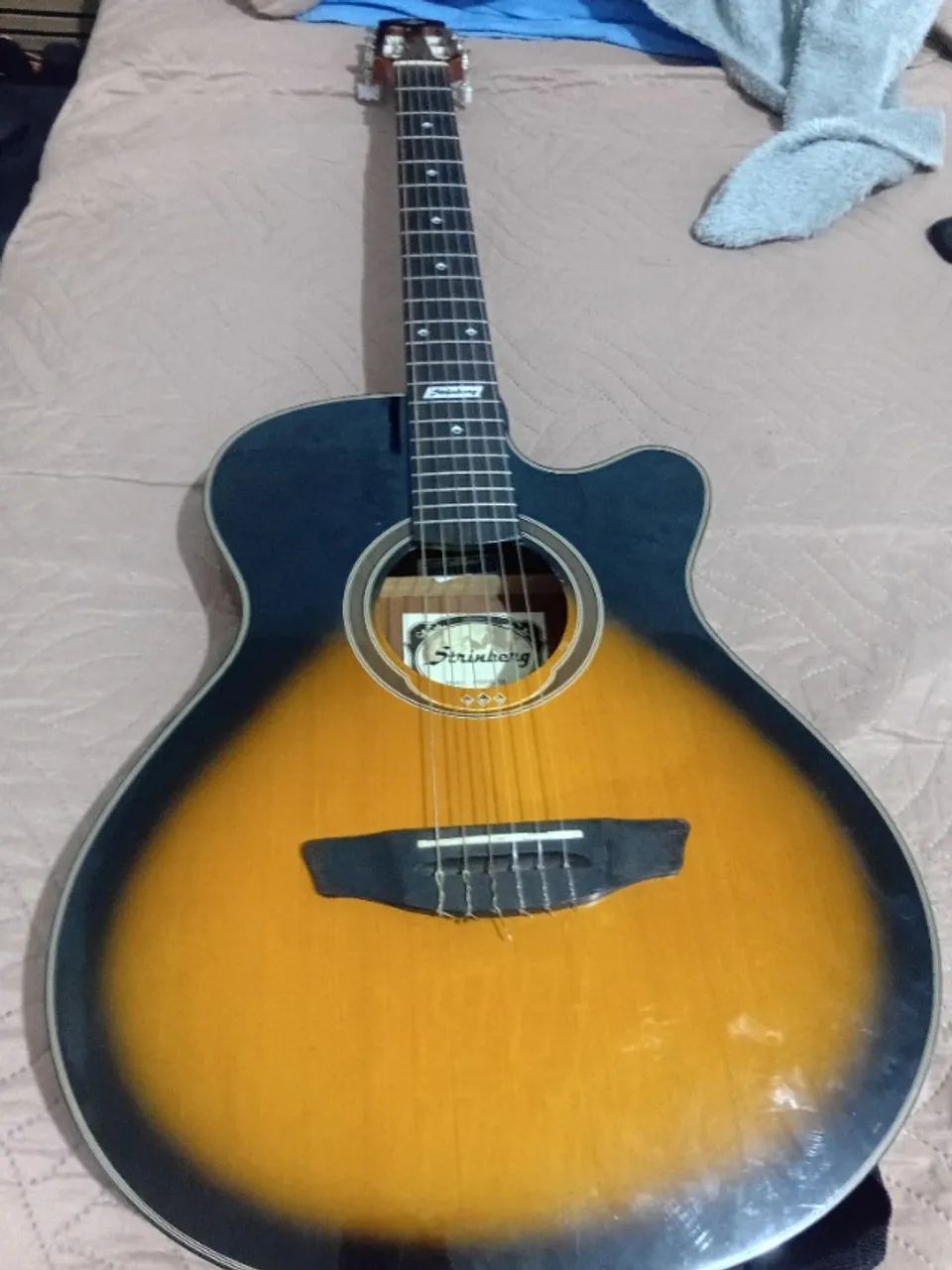 Violão  strinberg elétrico com cabo e capa nova 