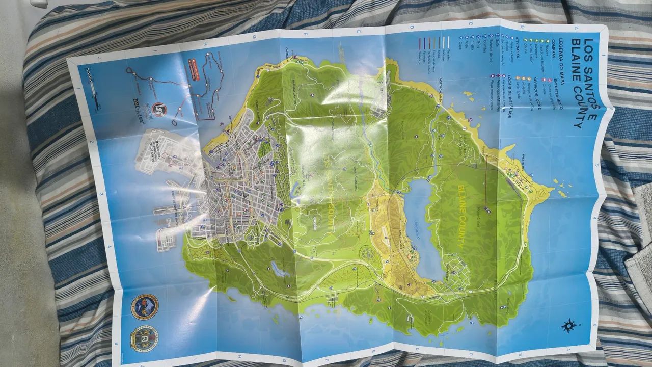 Mapa GTA 5 físico 
