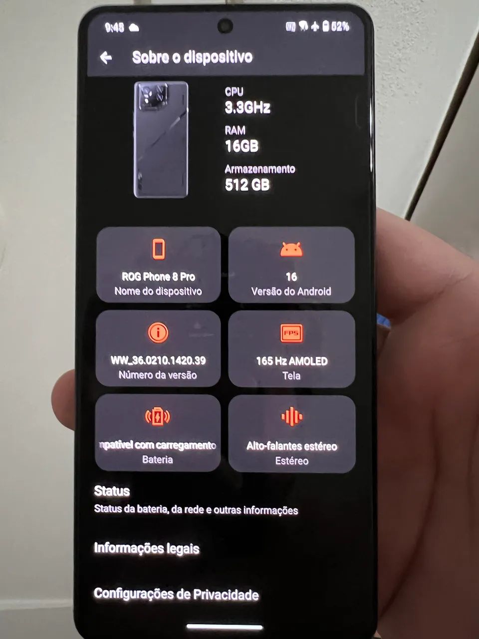 ROG 8 PRO ENTREGA PARA TODO BRASIL - Foto 4