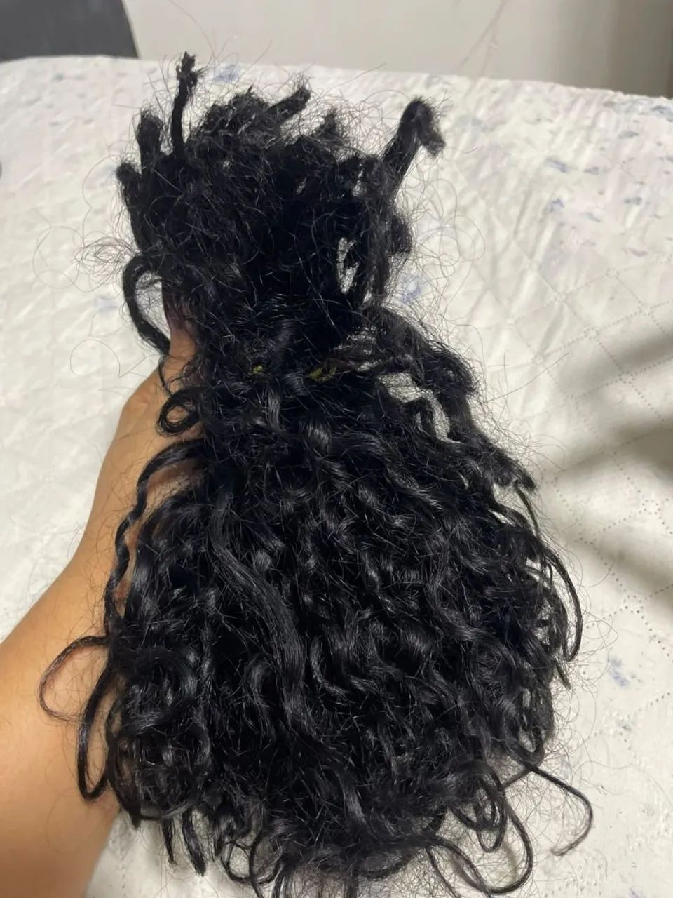 Cabelo humano cacheado 30cm