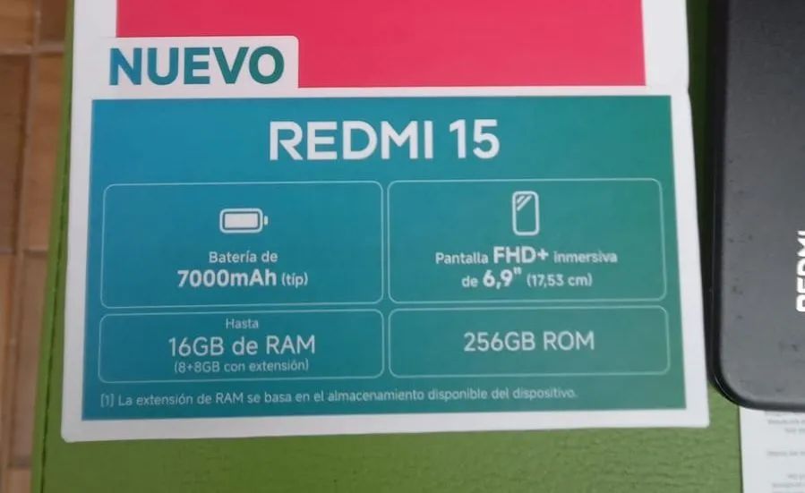 REDMI 15 256GB. 16ram. 7000mAh bateria. Resistência a Água e poeira ip64  - Foto 2