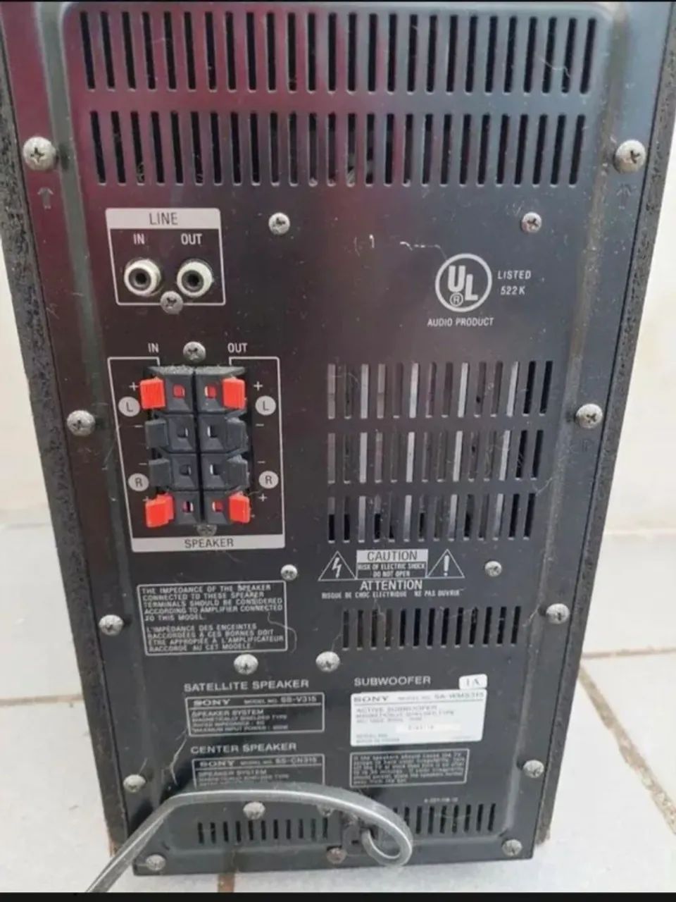 Subwoofer ativo sony