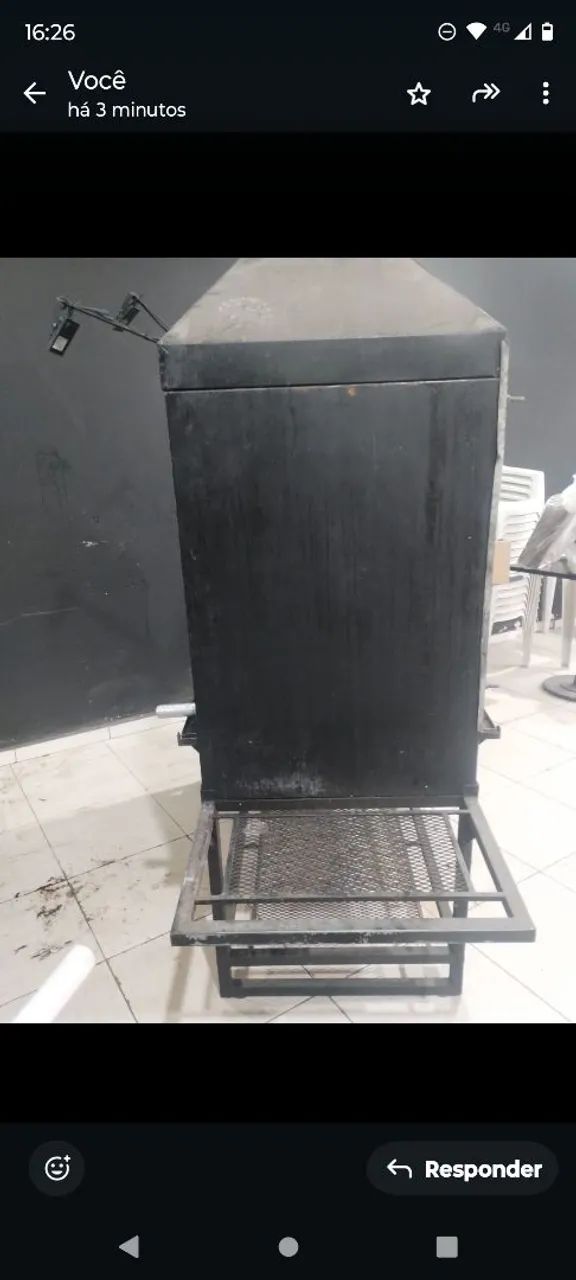 Vendo churrasqueira profissional com parrinha  - Foto 4