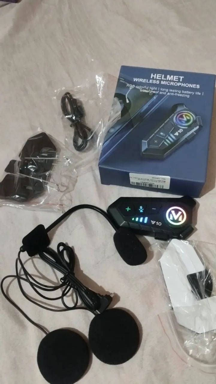 Intercomunicador V10 fone para capacete - Foto 2