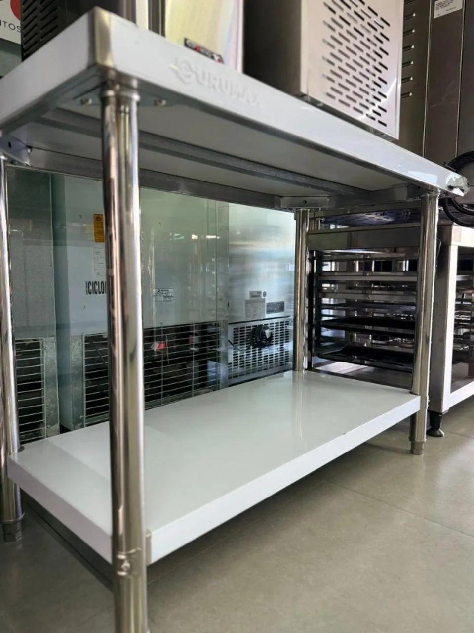 MESA INOX 1200X600X850 COM SUBMESA - URUMAX - Foto 4