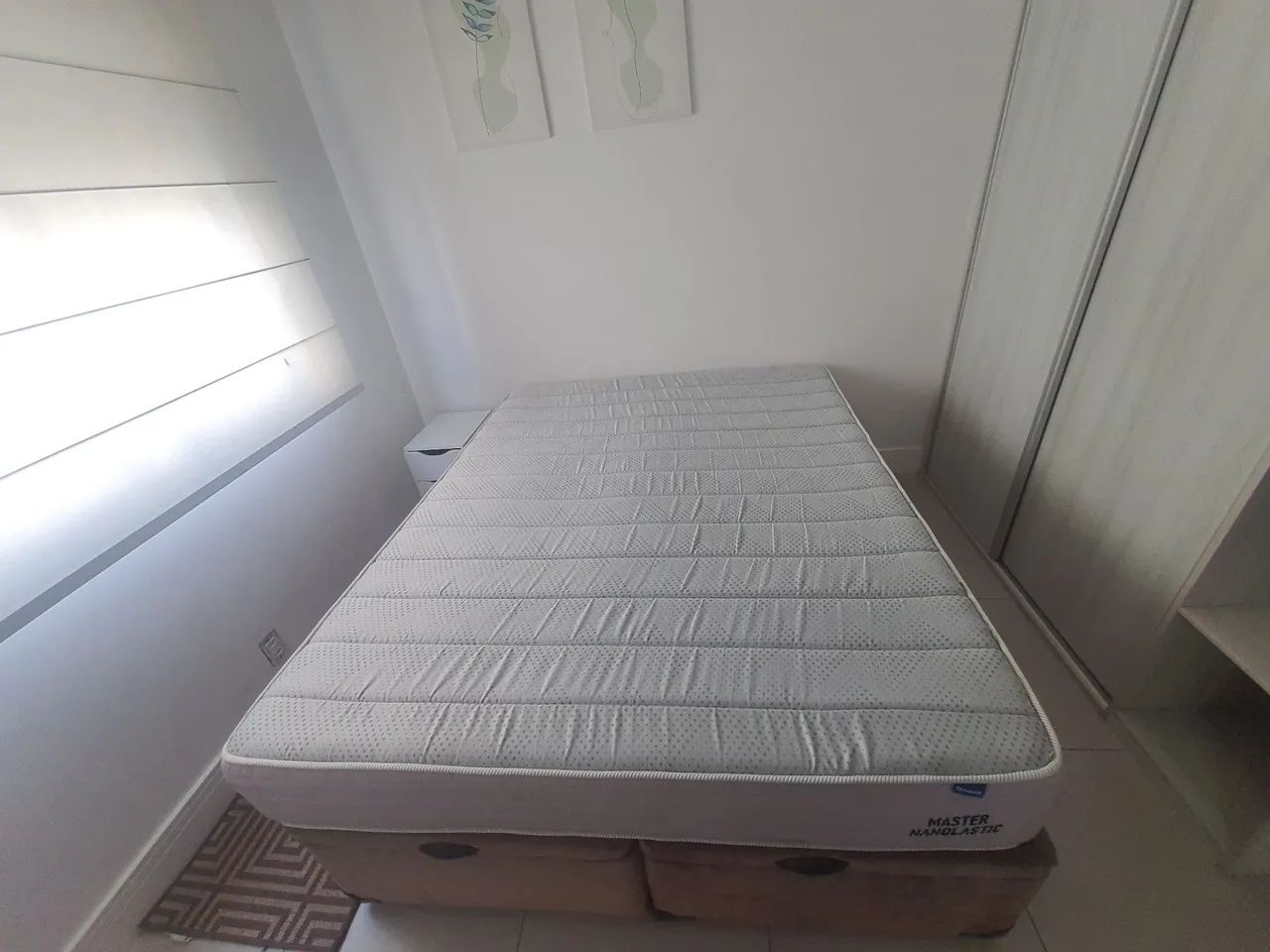 Cama de casal baú queen size com colchão ortobom - Foto 2
