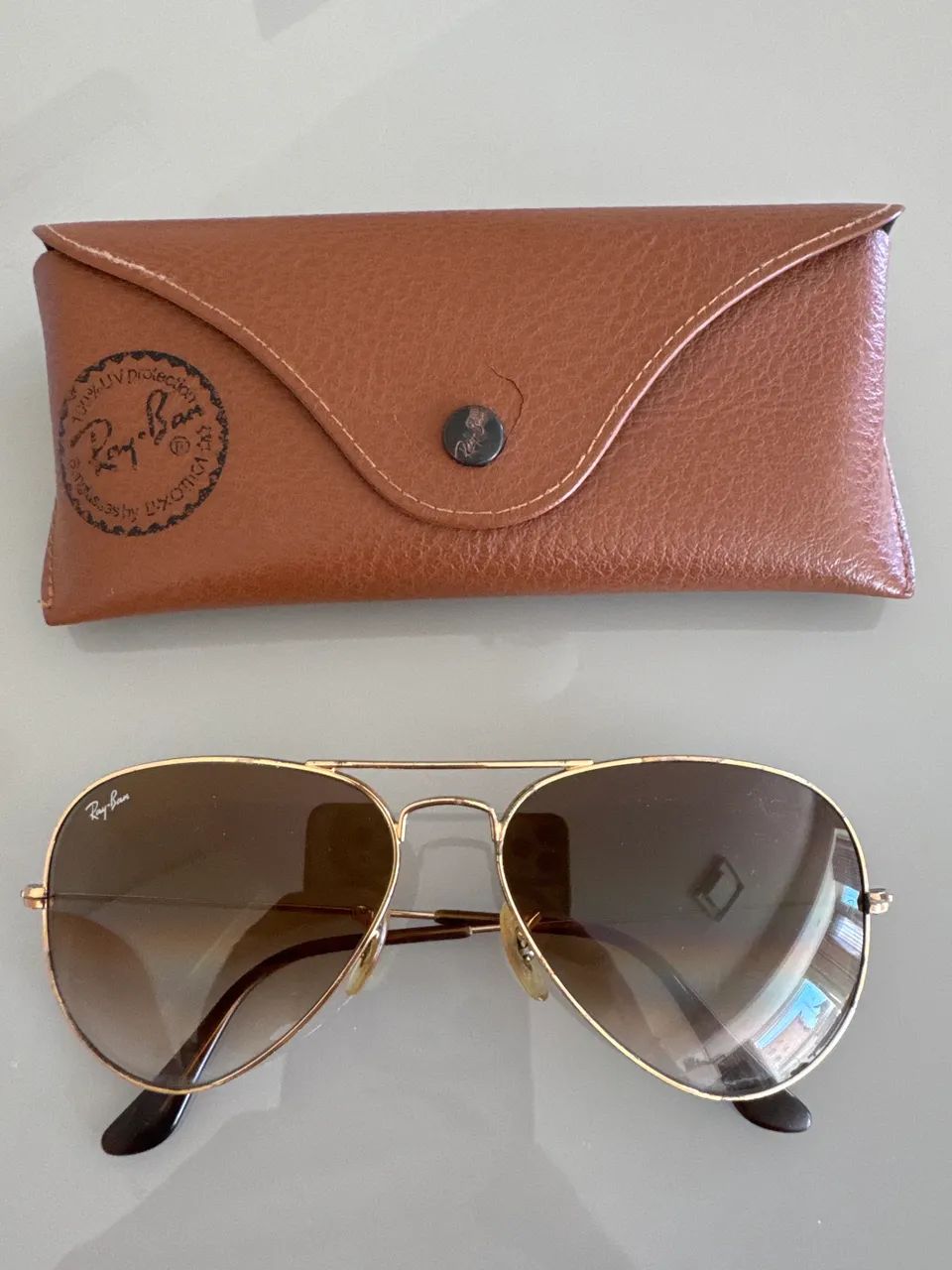 Óculos Ray-Ban Aviator Original - Armação Dourada