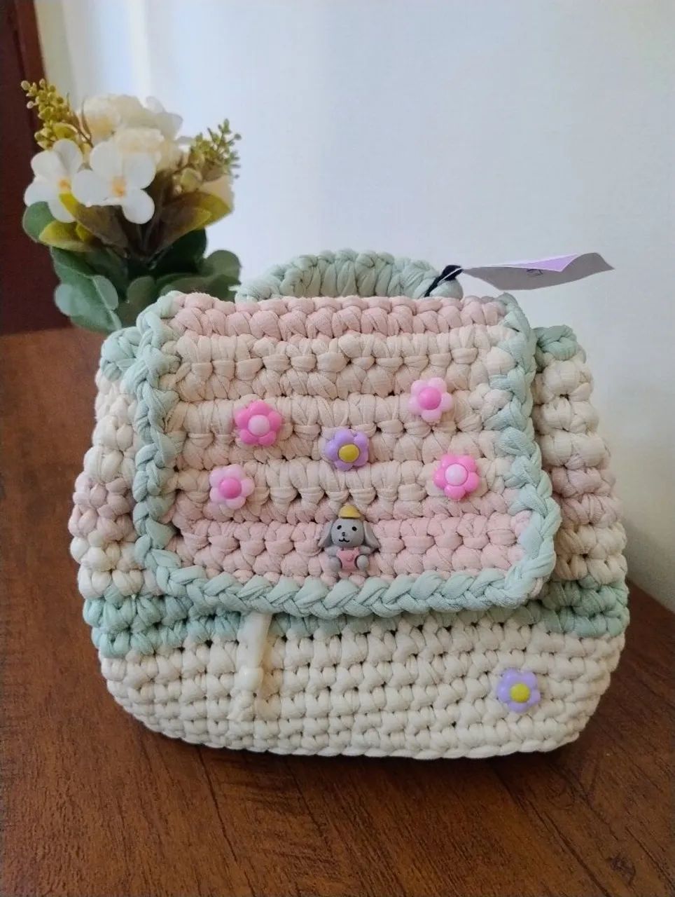 Mochila infantil crochê  - Foto 2
