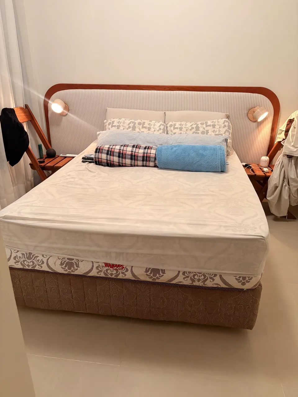 Cama de Casal com Box + Colchão de Molas - Foto 2