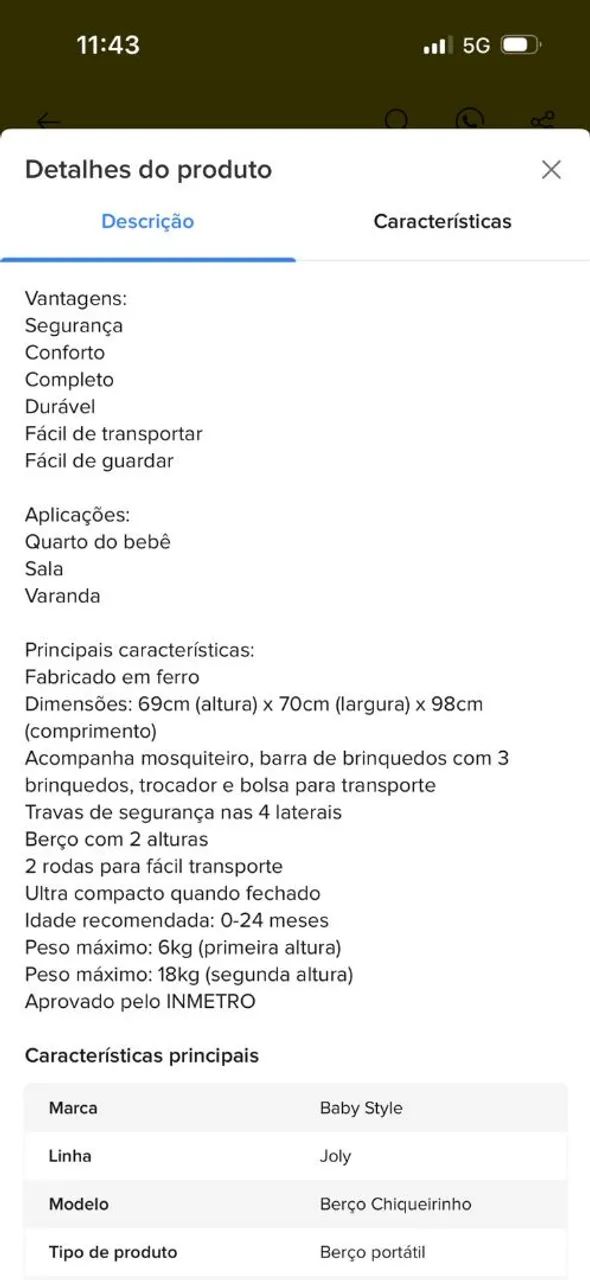 Berço portátil  - Foto 2