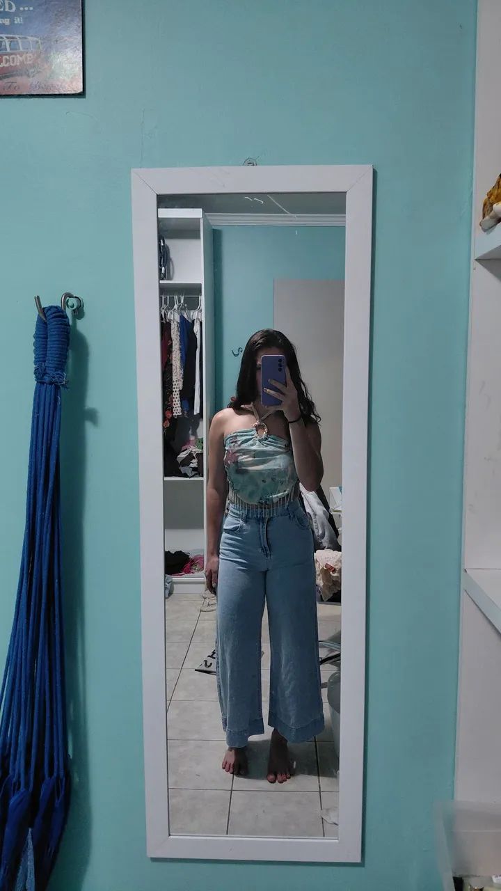Calça jeans pantacourt  - Foto 4