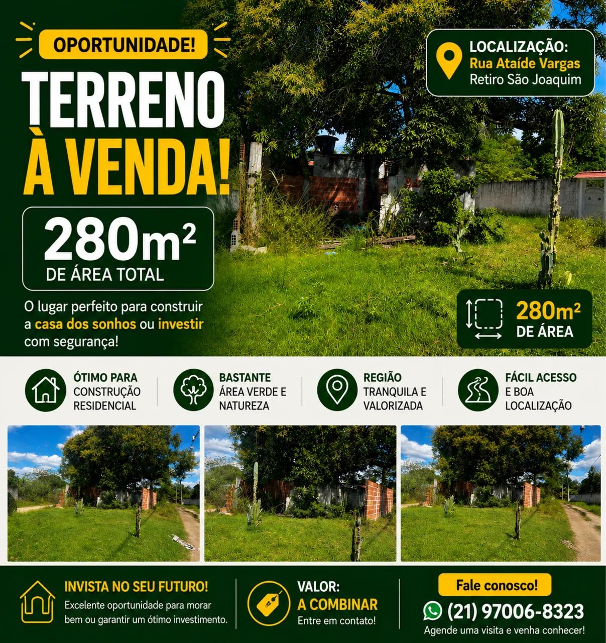 Vendo terreno 280MT troco