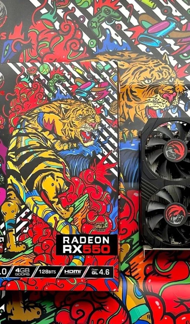 Placa video rx 550 4gb radeon
