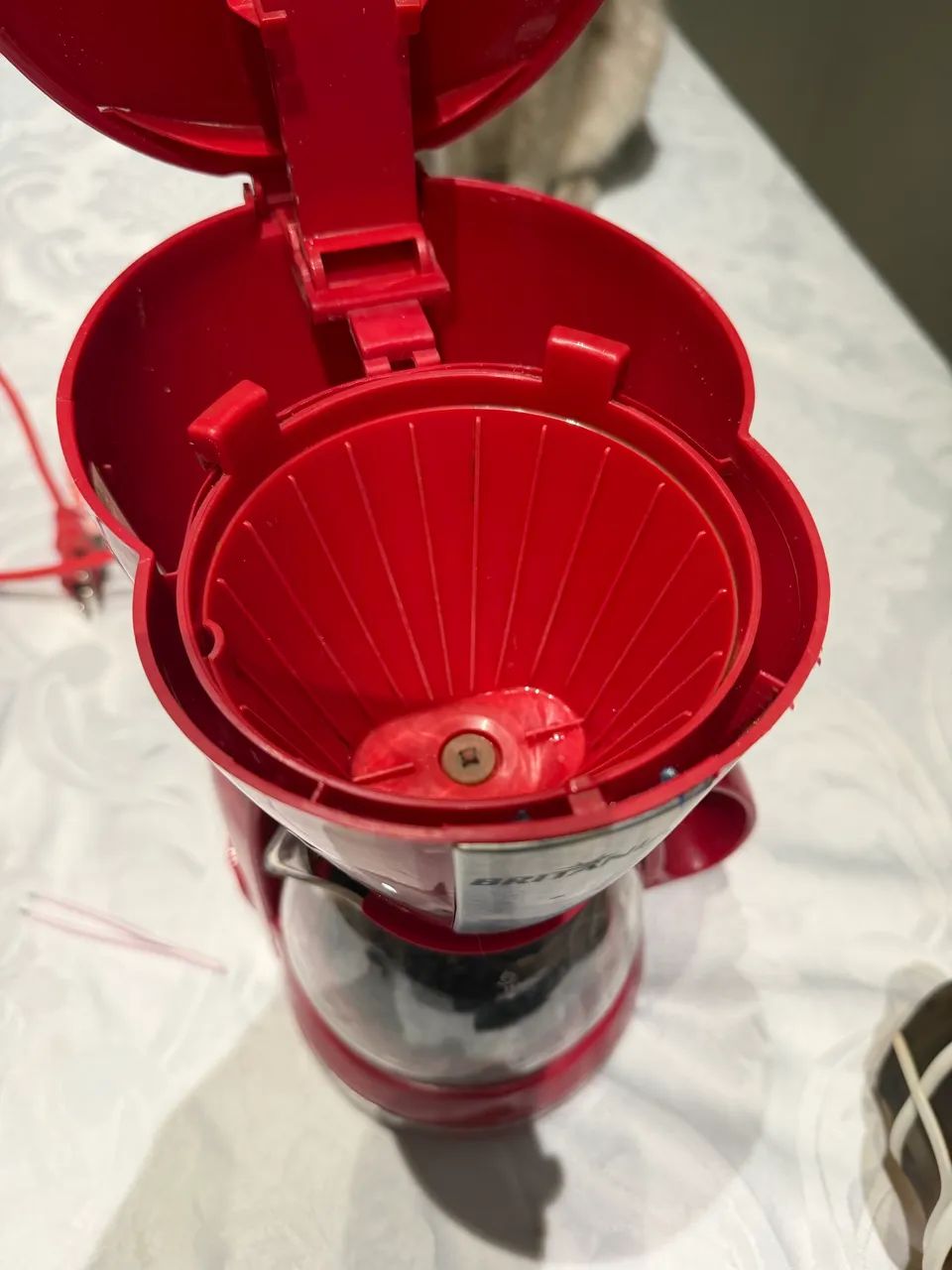 Cafeteira Britânia CP15 Vidro Vermelha com Inox 127v - Foto 4