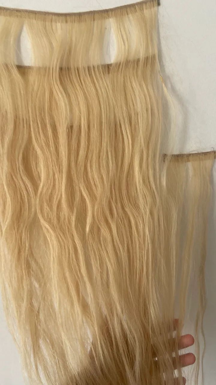 Cabelo Humano Loiro Liso e matizado