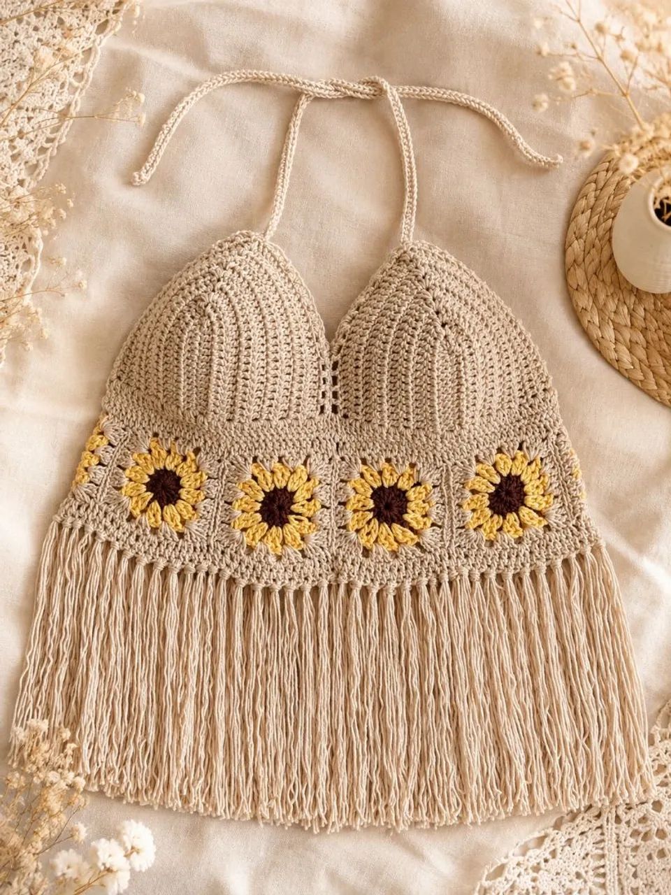 Cropped de crochê 
