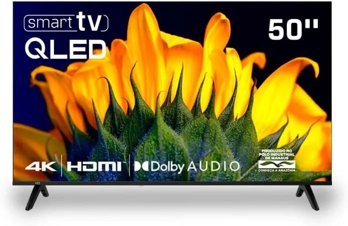 Smart TV HQ QLED 50 Polegadas HQ-QLED50SM 4K Wi-Fi Bluetooth, Dolby Audio, 3 HDMI - Foto 2