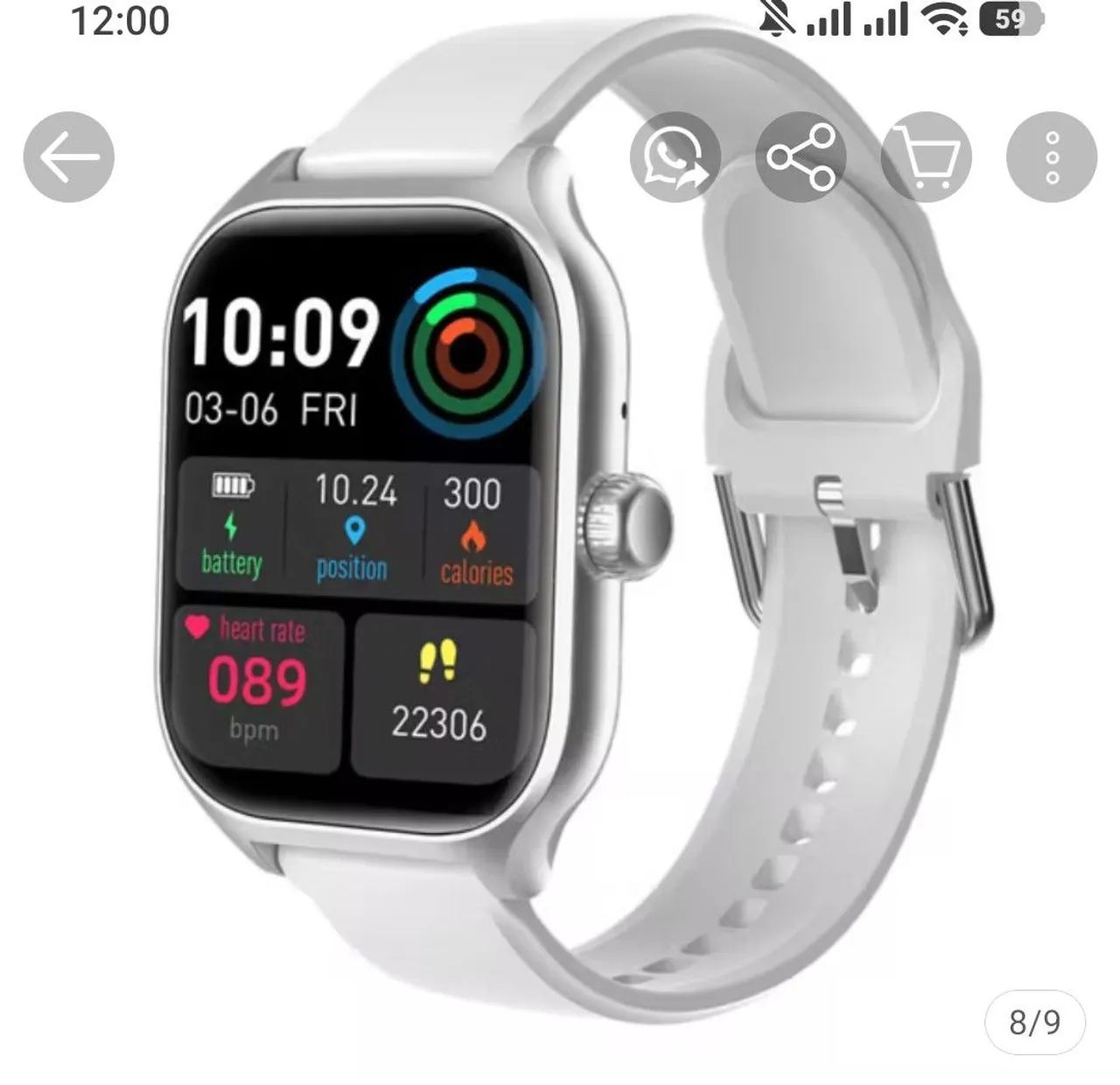 RELOGIO SMARTWATCH FTX A9C SILVER - Foto 2