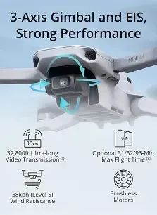 DJI Mini drone 4K, com câmera UHD 4K