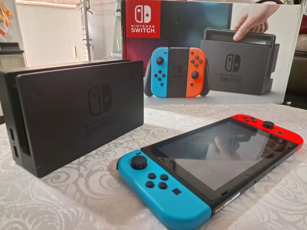 旧式任天堂スイッチ Nintendo Switch V2 + Desbloqueado Atmosphere + 128GB + Caixa