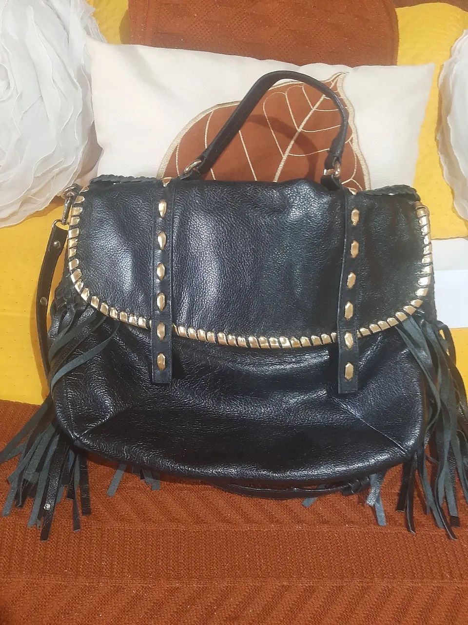 Bolsa couro arezzo 