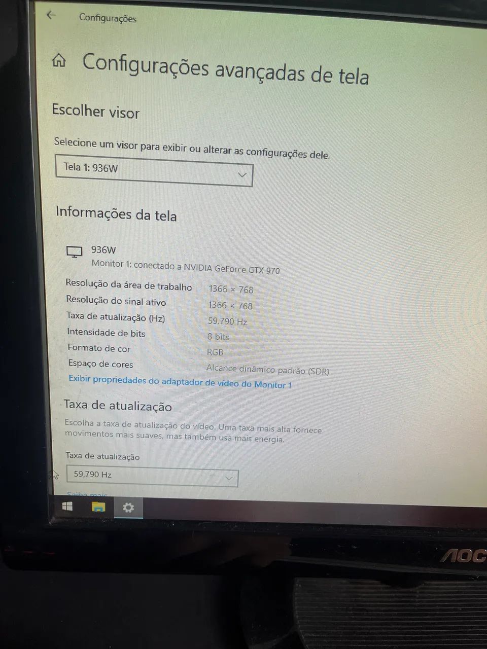 Monitor AOC usado  - Foto 3
