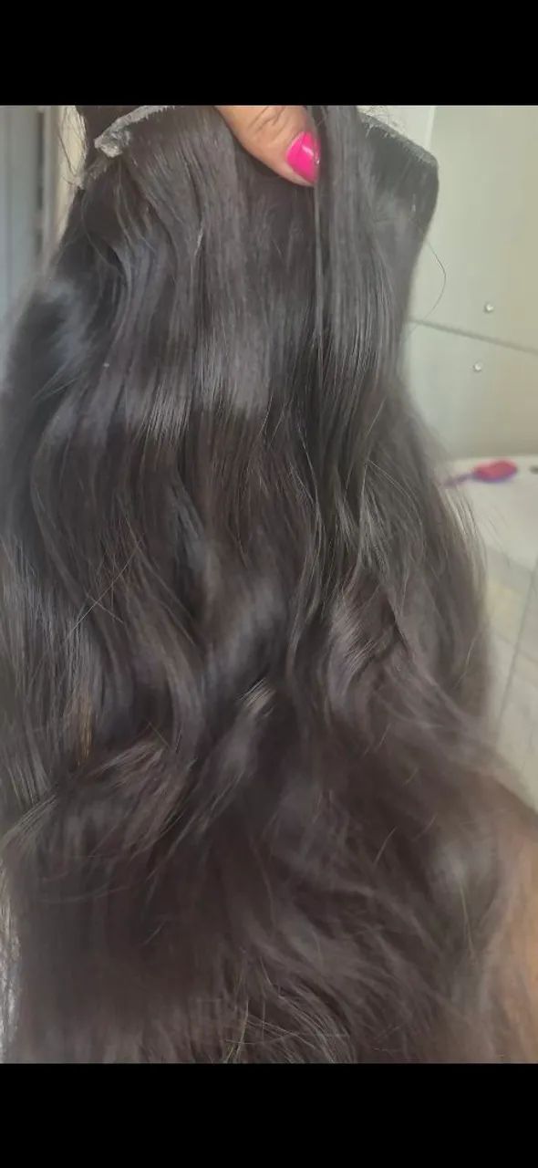 Cabelo humano, mega hair brasileiro do sul - Foto 3
