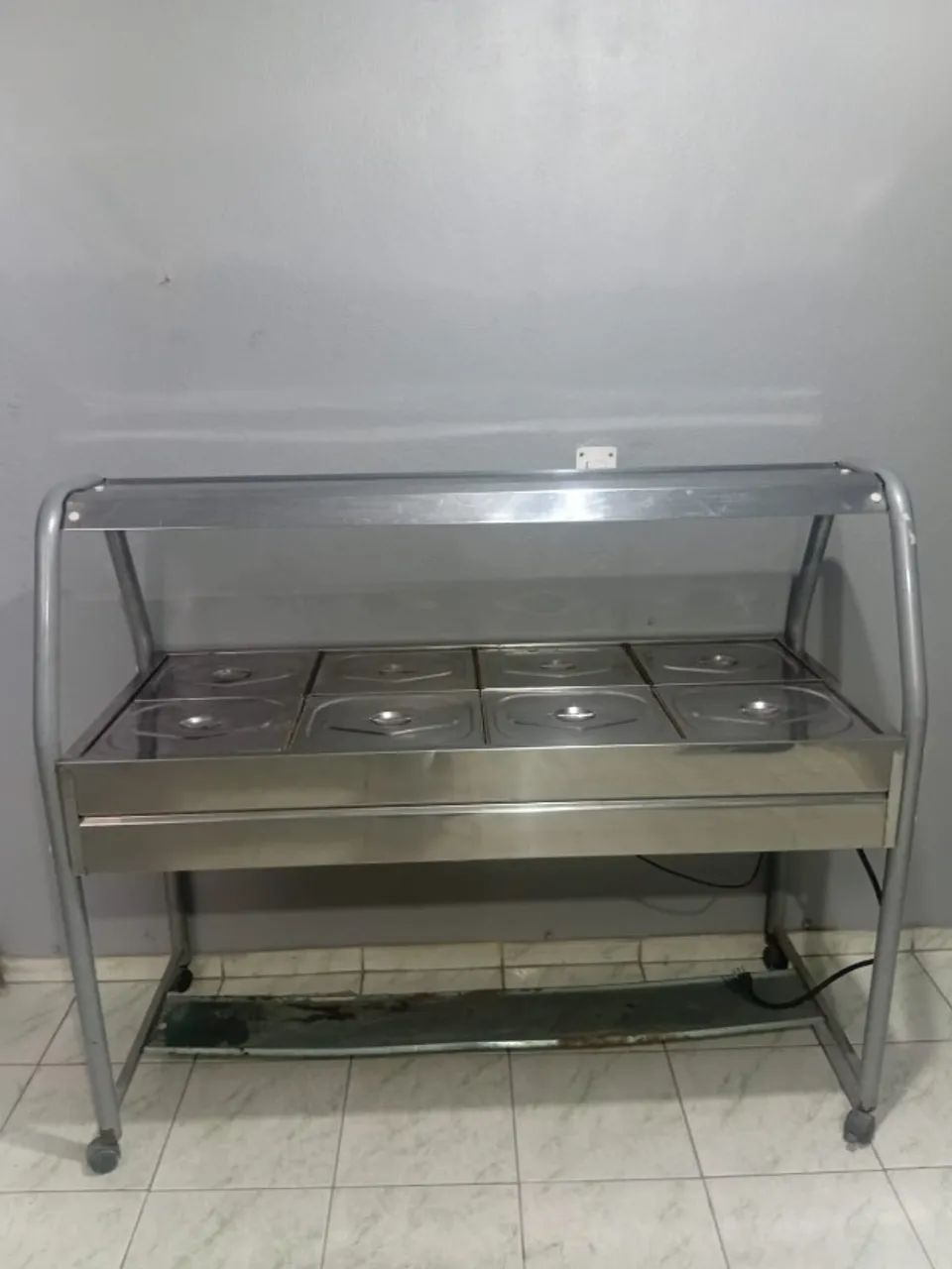 Carrinho Buffet Self Service Térmico 8 Cubas Quentes