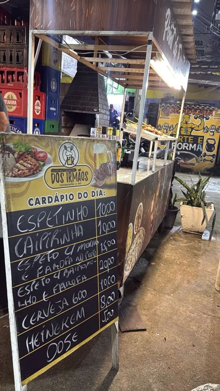 Barraca para venda de churrasco com churrasqueira embutida e iluminação  - Foto 3