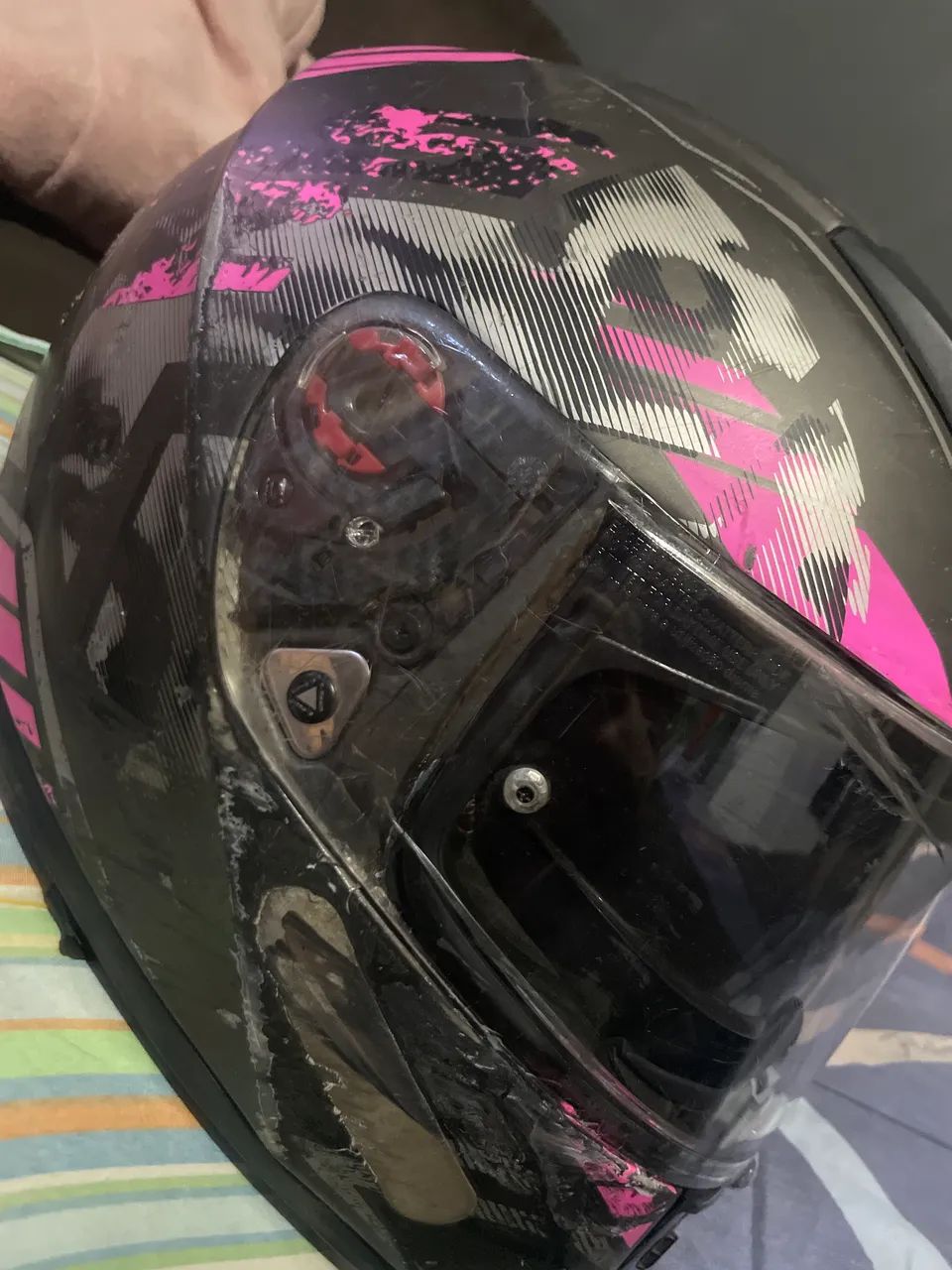 Capacete LS2 vector evo 60 rosa - Foto 3