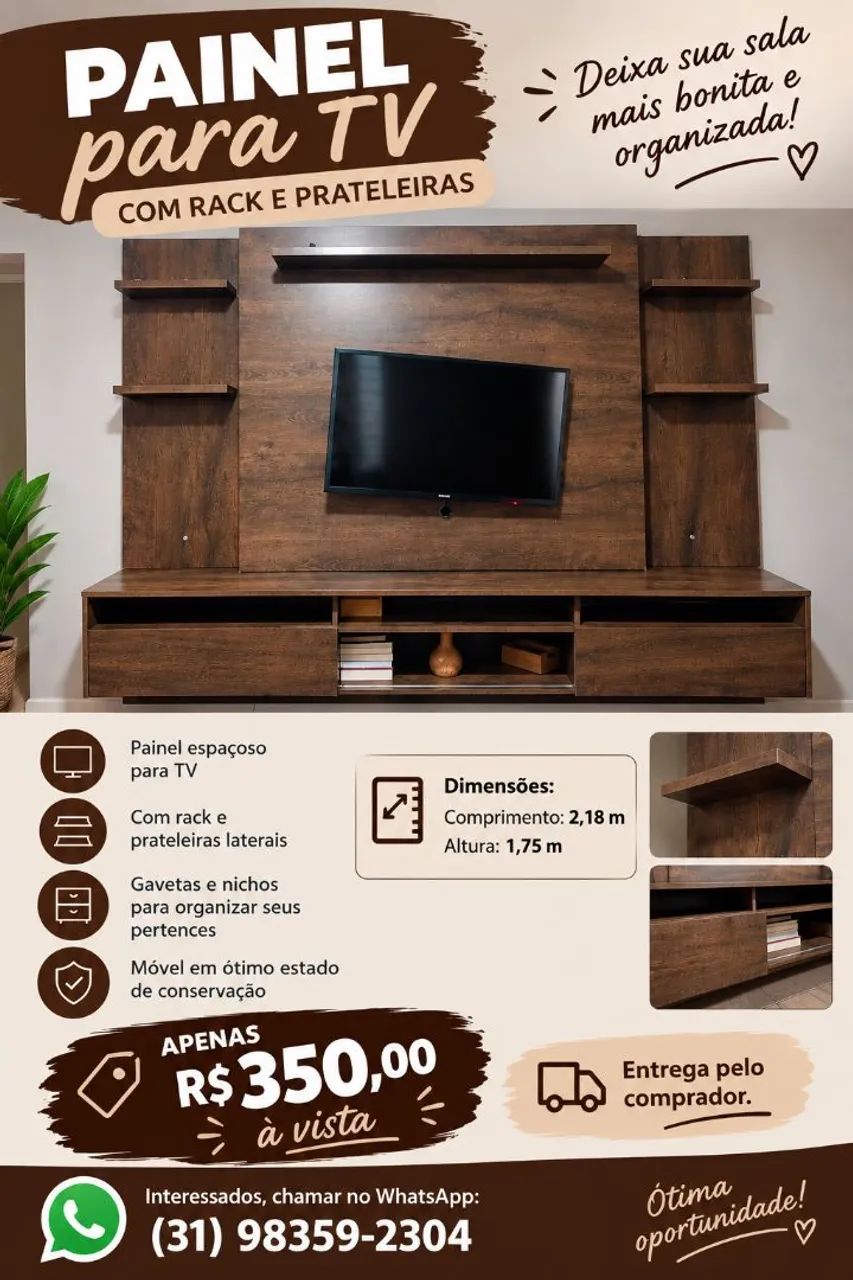 Painel para tv até 60 polegadas.