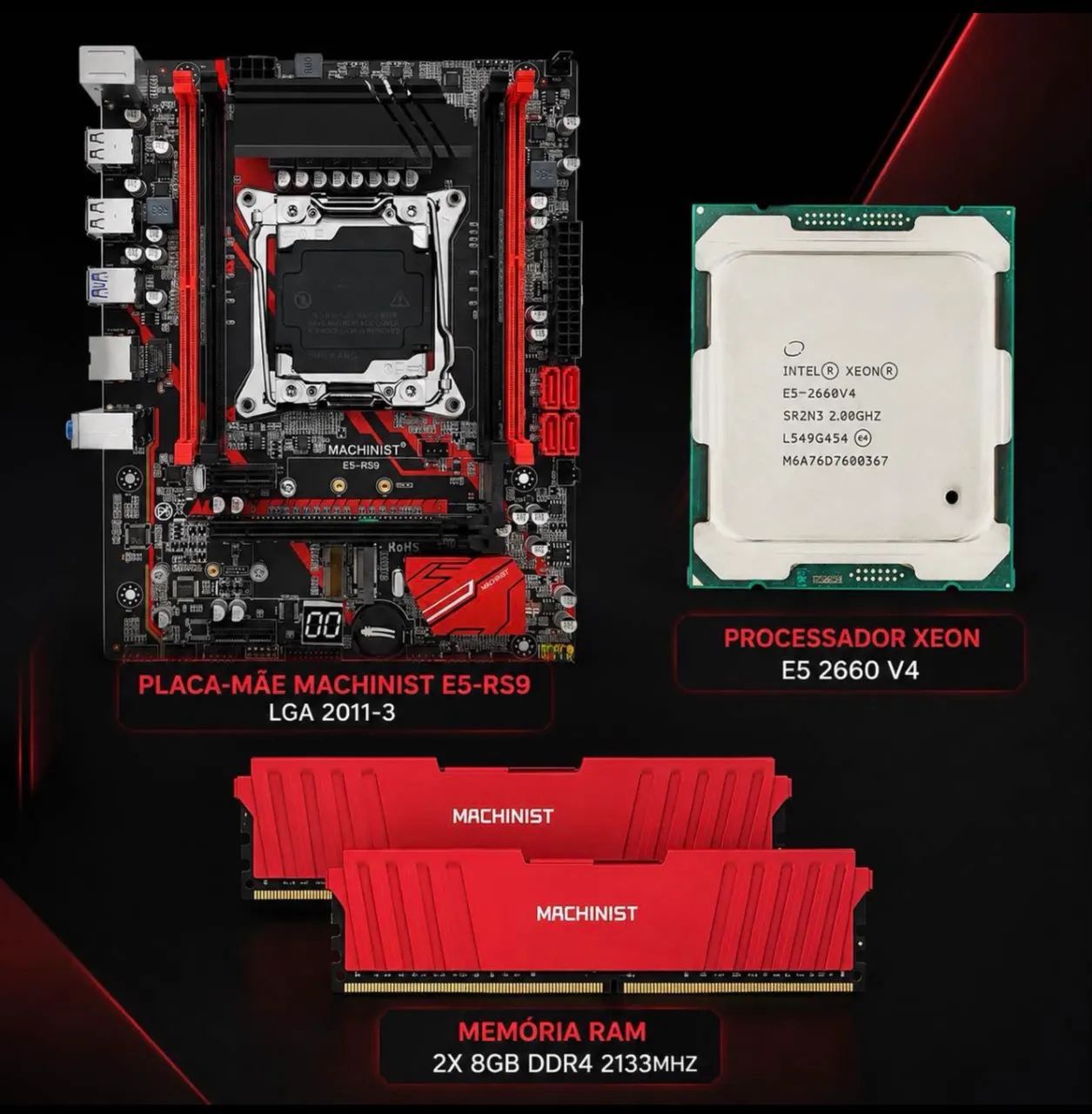 KIT XEON 2650v4 + 2x8 16GB Ram 
