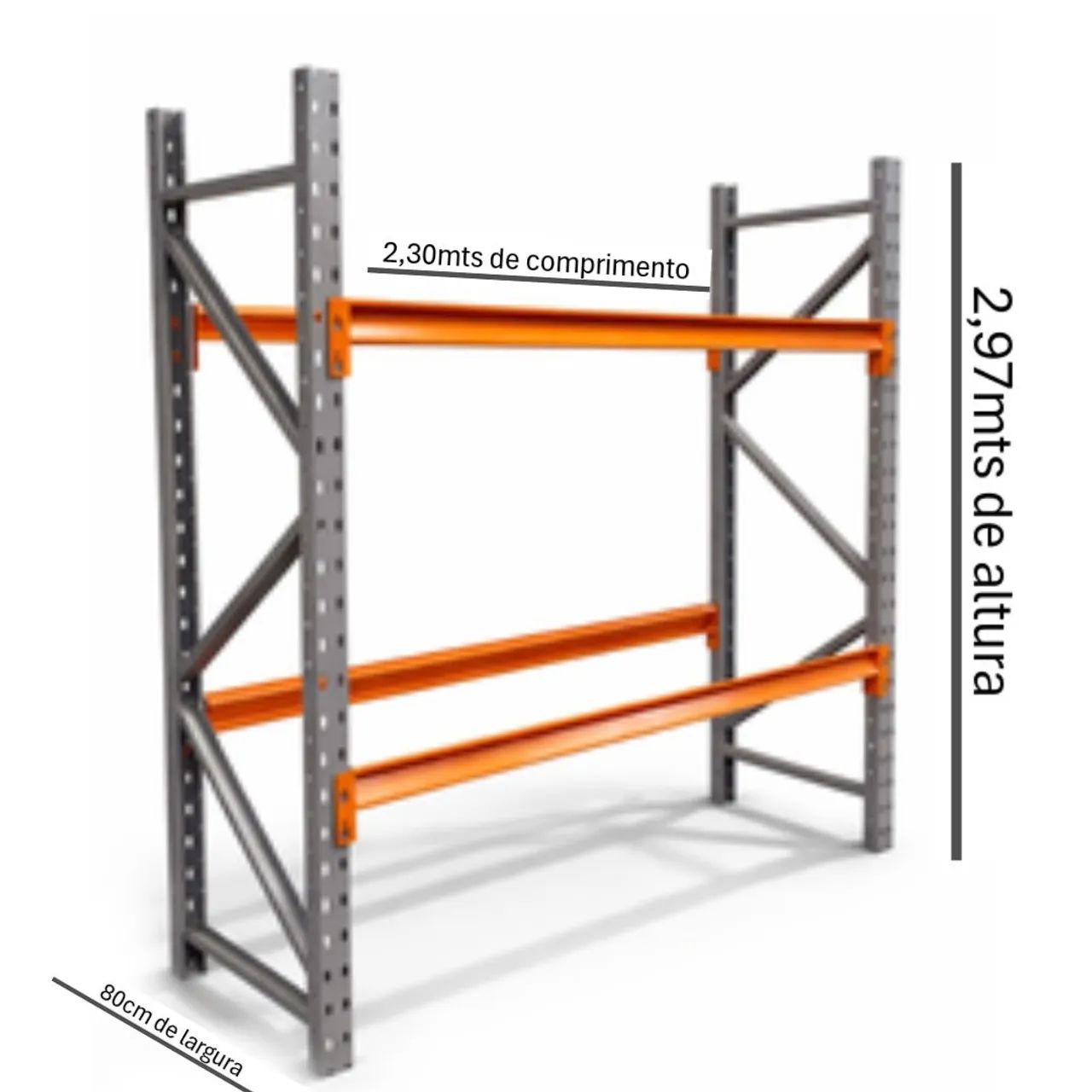 Estante porta pallet usado E-commerce Transportadora Embu