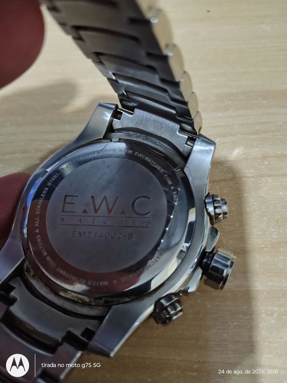 Relógio EWC Masculino Cronógrafo Big Case EMT14002B - Foto 3
