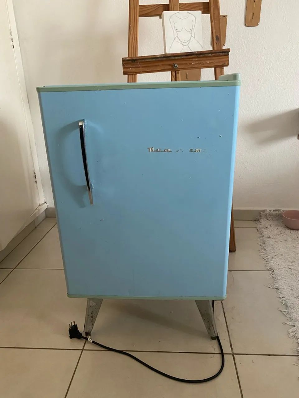 Frigobar Brastemp Retrô Azul Claro