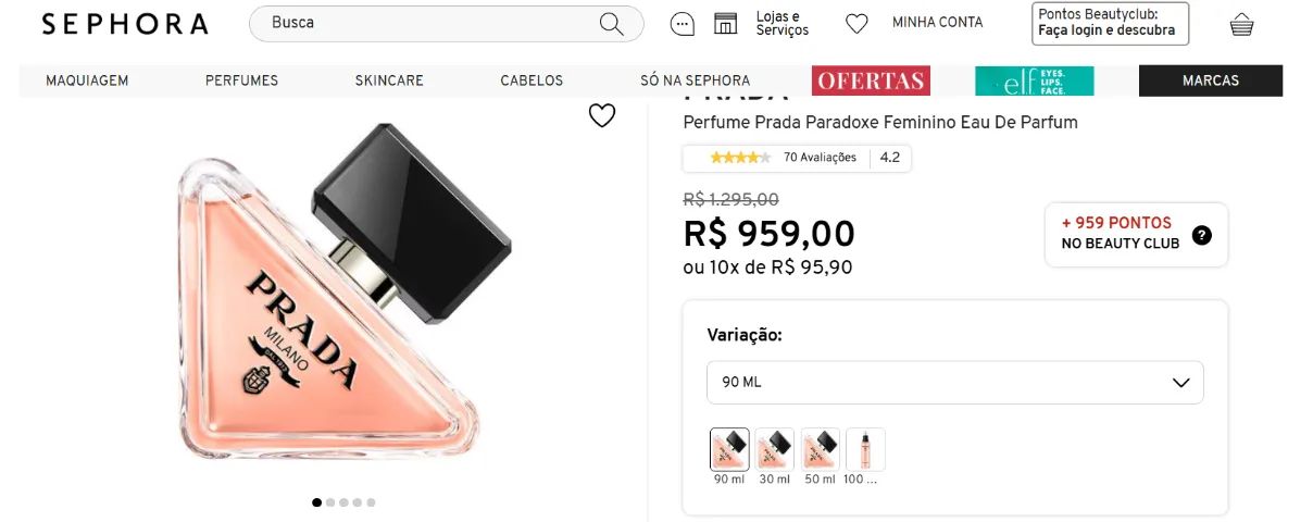 Perfume Prada Paradoxe 90 mls - Foto 4