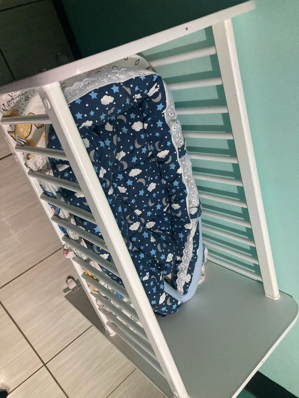 Mini berço vai com colchão e ninho  - Foto 4