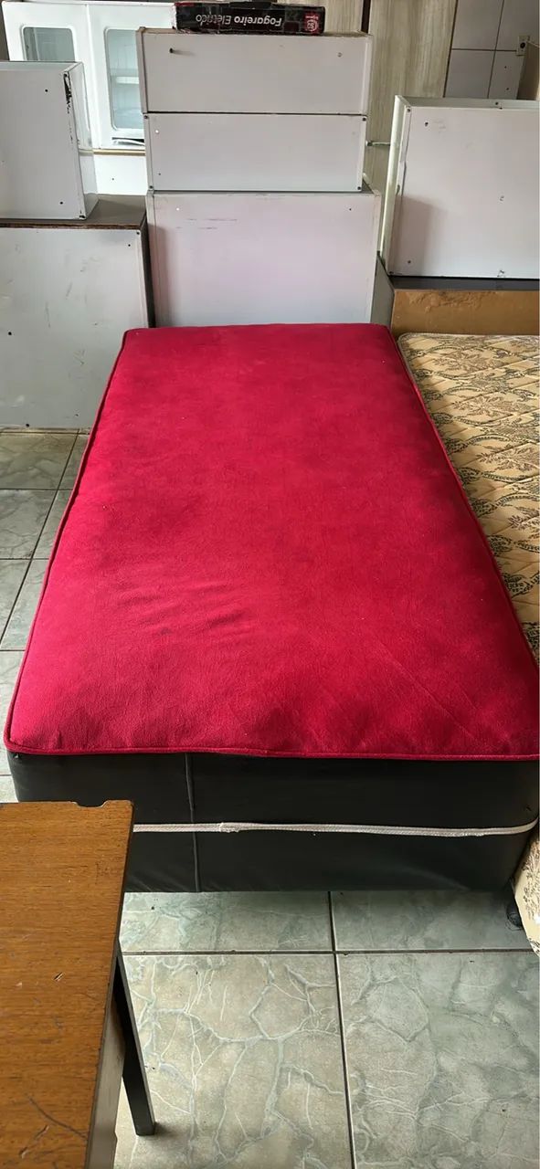 Cama box de solteiro nova