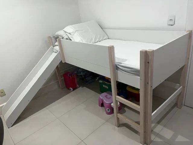 CAMA INFANTIL Tok&Stok Pin Play com escorregador e escada - ESTADO DE NOVA - Foto 2
