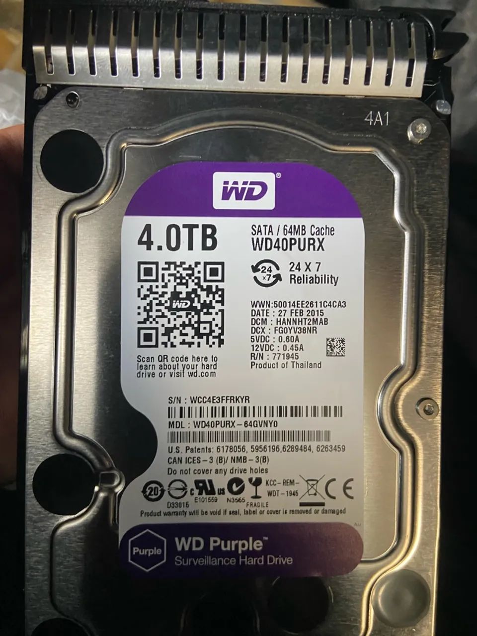 Western Digital Hd WD 4TB WD Purple - Armazenamento - Maria