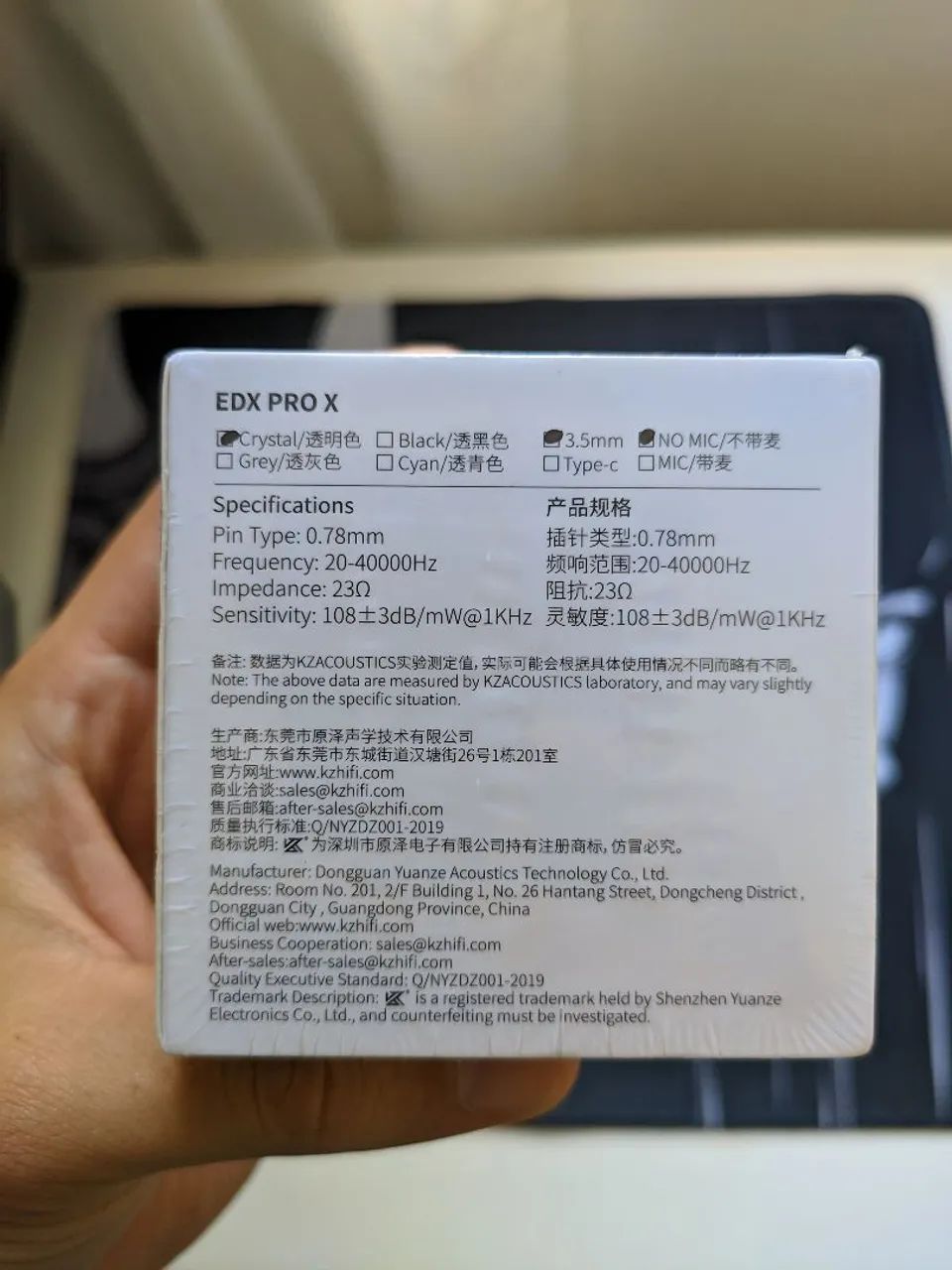 Fone KZ EDX Pro X, cabo sem microfone, Cor Preta - Foto 3