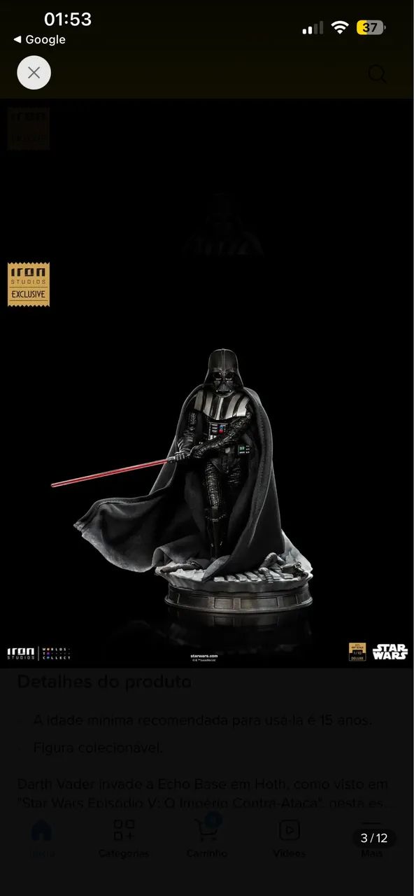 Darth Vader Deluxe 1/10 - Exclusivo Ccxp 23 - Iron Studios - Foto 4