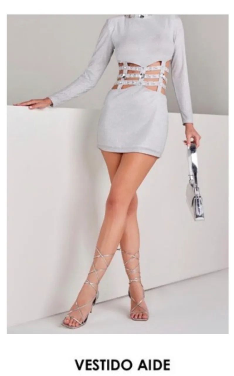 Vestido Mondabelle  prata claro 