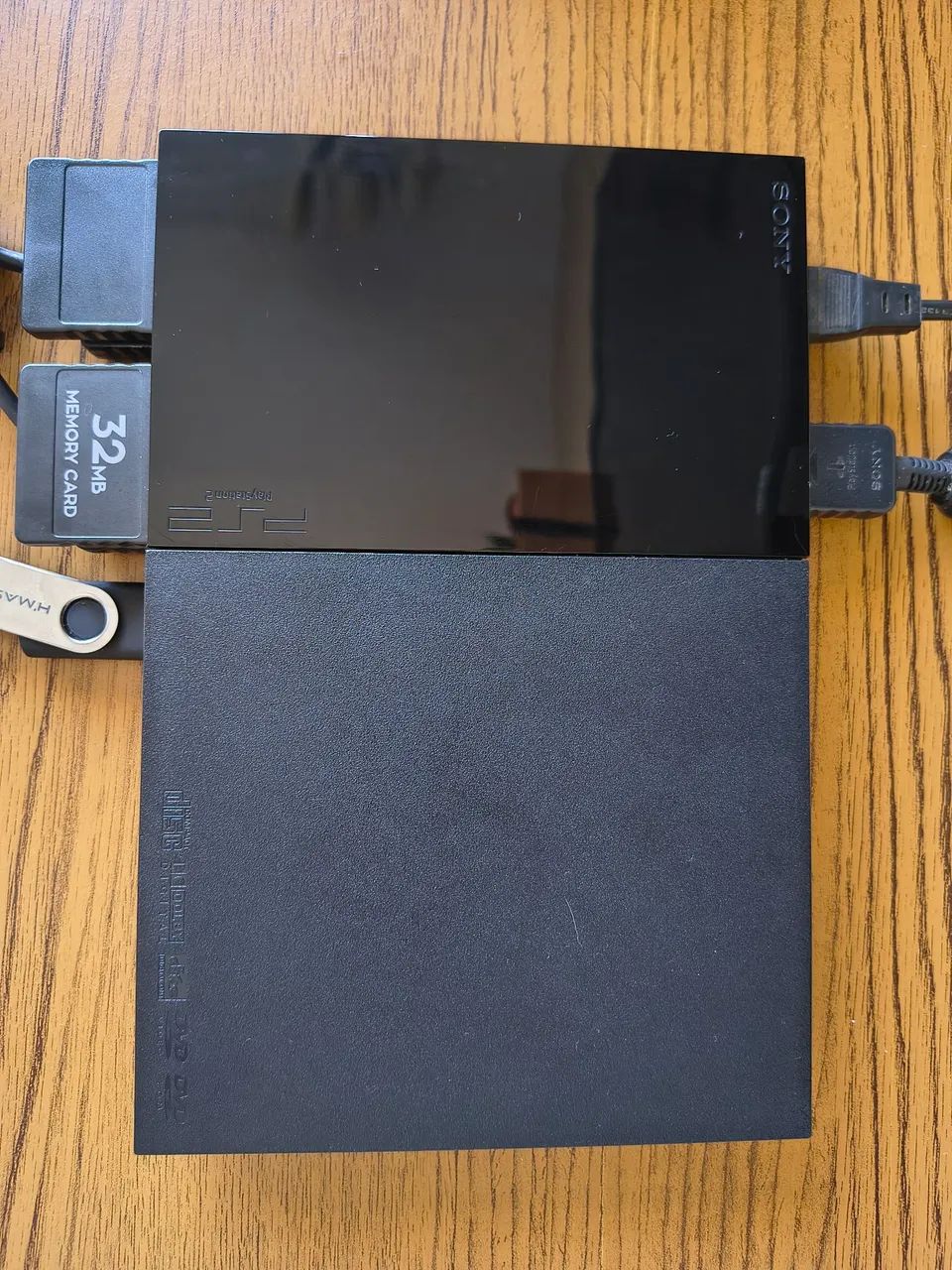 PS2 Slim desbloqueado + controles e cabos  - Foto 2