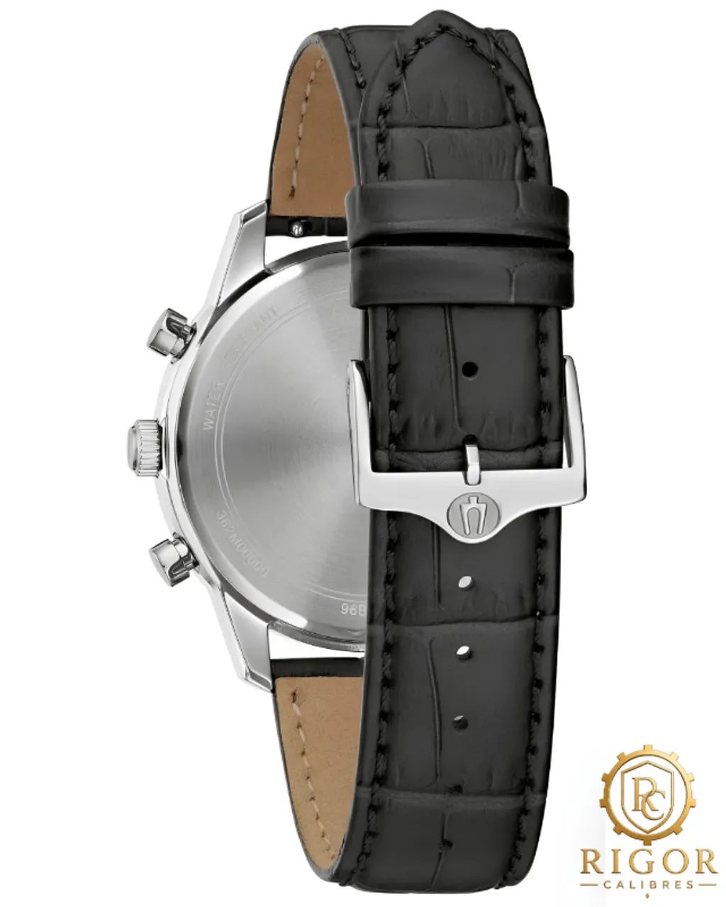 Relógio Bulova Sutton Quartz 96B403 - Pulseira de Couro Mostrador Preto e Caixa em 41mm - Foto 3