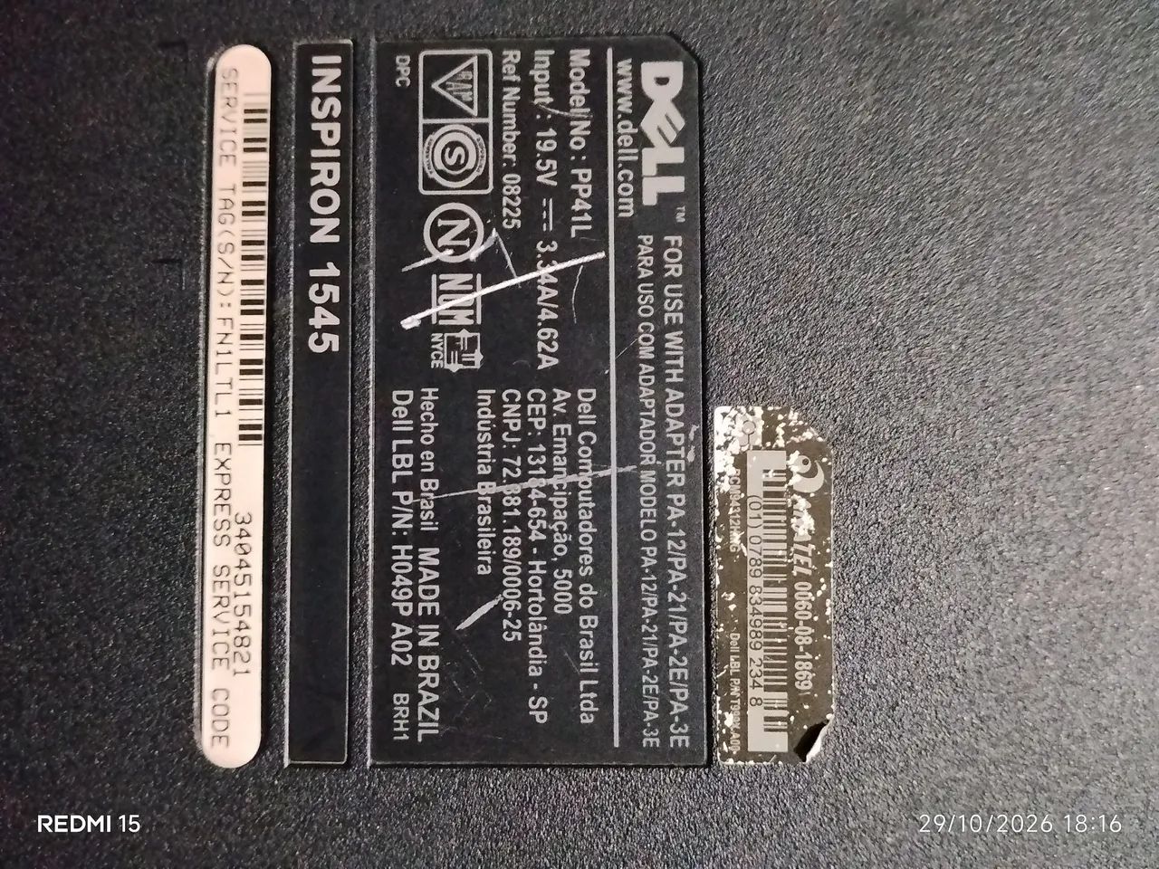 Not dell Inspiron 1545 - Foto 5