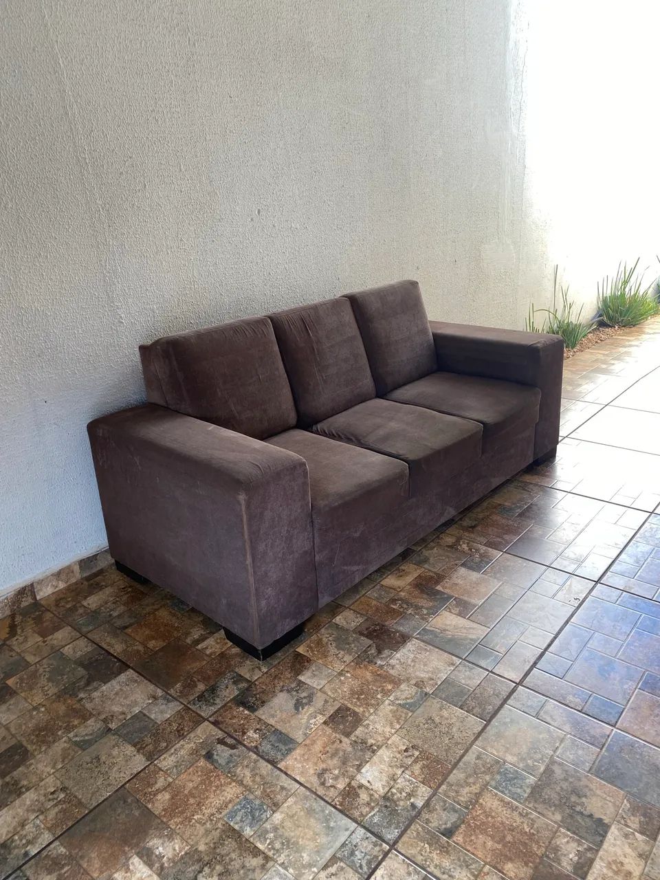 Lindo Sofá 3 Lugares Suede 