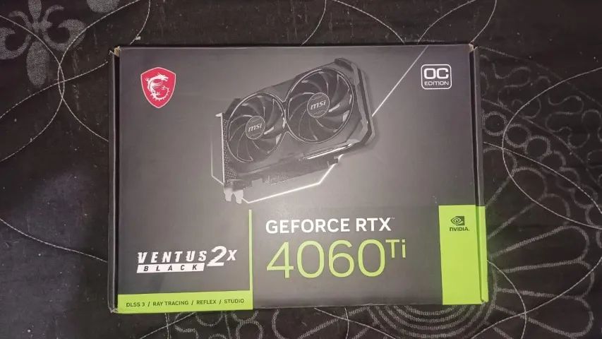 RTX 4060 Ti MSI Ventus 2X 8GB OC - Impecável + Caixa e NF