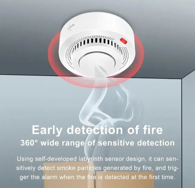 Detector de Fumaça Wi-Fi | Proteção Contra Incêndio Tuya - Foto 2